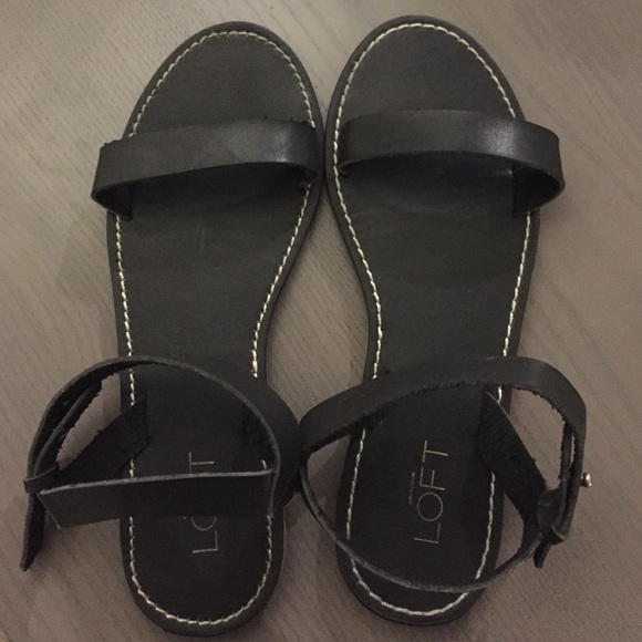 Loft black ankle strap sandal