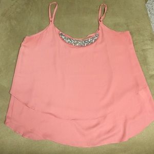 Embellished Trim tank- like new Maurices