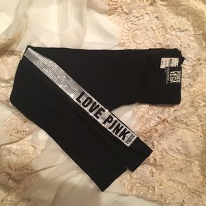 VS PINK black yoga leggings