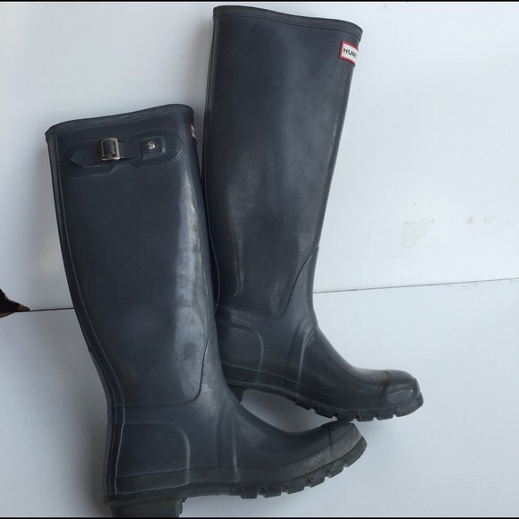 Matte grey HUNTER boots
