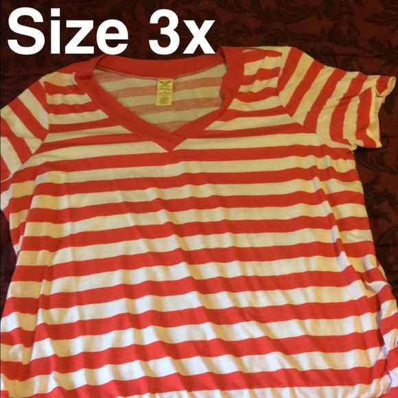 Red and white striped shirt