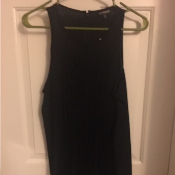 Black express blouse with long tassels