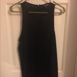 Black express blouse with long tassels