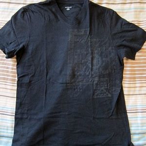 Alfani Men's Black Graphic V-Neck T-Shirt