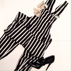 Forever 21 Striped Overalls