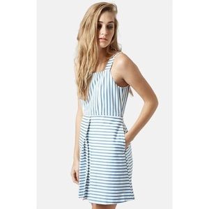 NWT Topshop Stripe Pinafore Dress