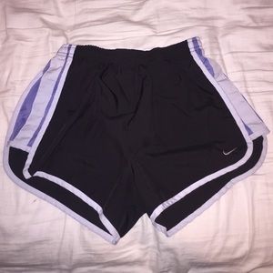 Brown and purple Nike shorts