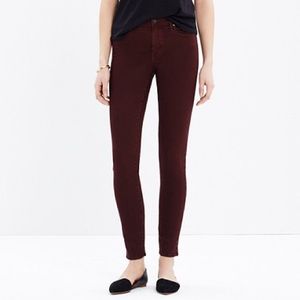 Madewell Garment Dyed High Riser Skinnys