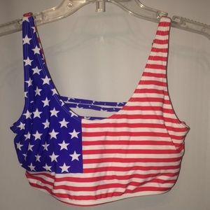 American flag bathing suit top