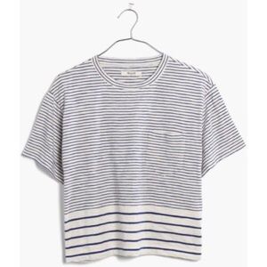 Madewell Striped Garment Dyed Pocket Tee