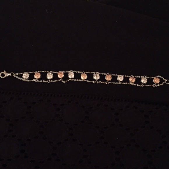 Sterling Silver and Crystal Bracelet - Picture 3 of 3
