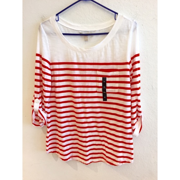 🎉HP🎉Banana Republic Striped Boater Tee - Picture 2 of 4
