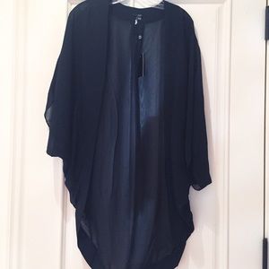 Black sheer beach coverup