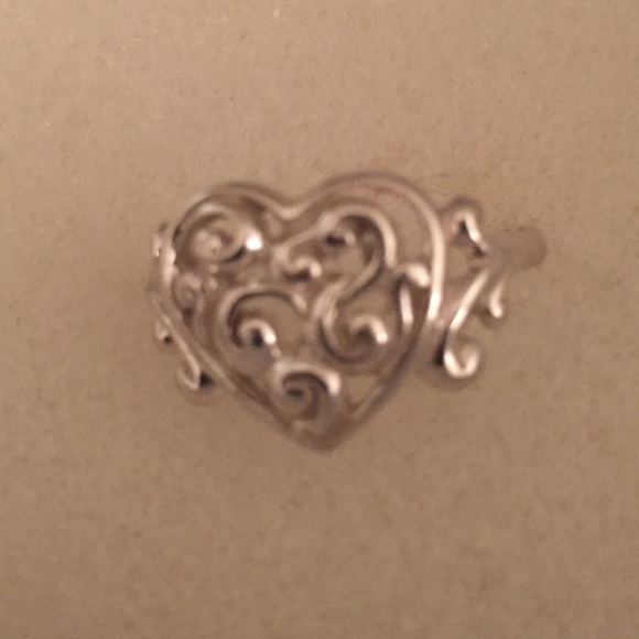 Sterling Silver Filigree Heart Ring
