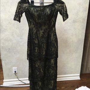 Beautiful beaded green gown