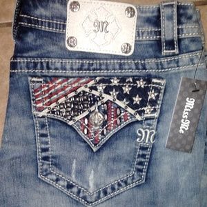 NWT 30 FLAG SHORTS MISS ME JEANS!!
