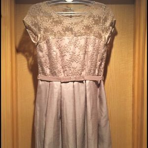Gold Illusion Neckline Dress Size 12