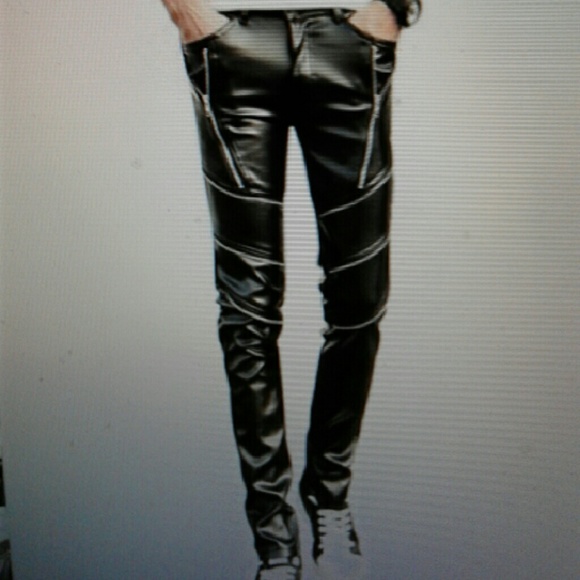 Selling My Brand New black Leather Jeans