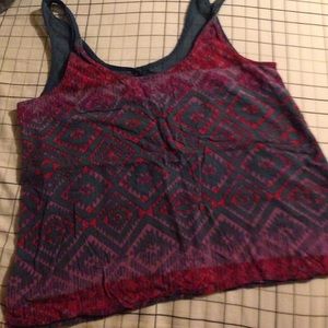 Blue and pink crop top