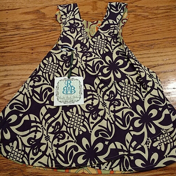 NWT 2t Fab vintage print dress Right Bank Babies - Picture 2 of 2