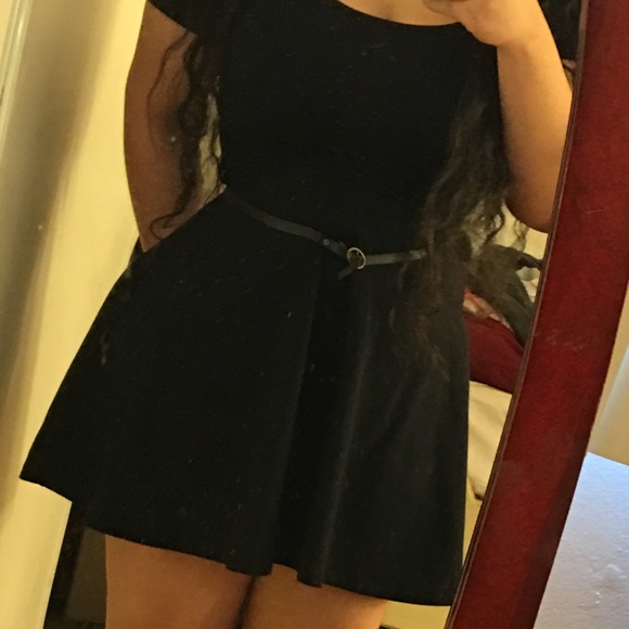 Black skater dress F21