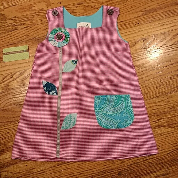 NWT size 4 dress pink dress flower design cute