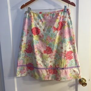 GARNET HILL COTTON FLOWER ALINE SKIRT SIZE 8