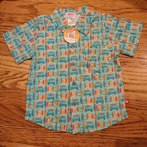 NWT Zutano Boy Button down shirt surfboard