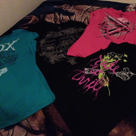4 fox racing women's tshirts