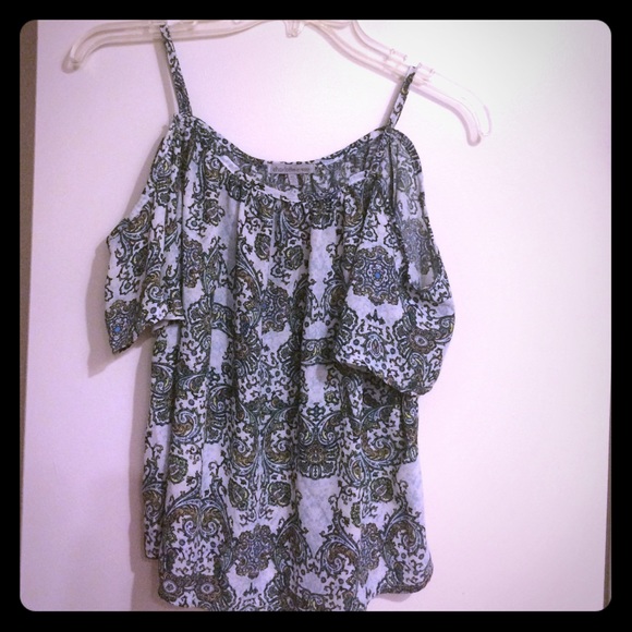 Boho blouse with shoulder cut outs