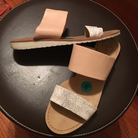 Loving worn Jessica Simpson two strap flats - Picture 2 of 2