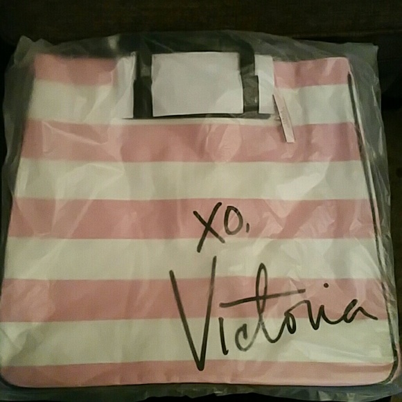 👜X-Large Victoria's Secret Canvas Beach/Tote😍 - Picture 2 of 5