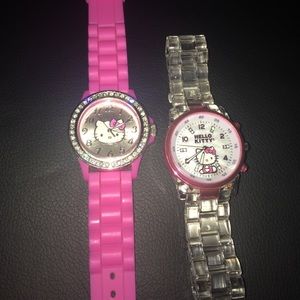 Two hello kitty watches