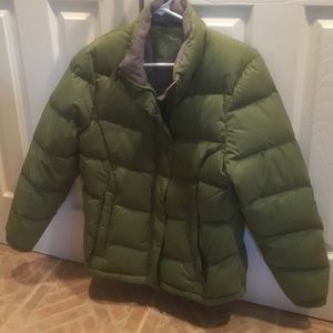 Beautiful medium green goose down jacket