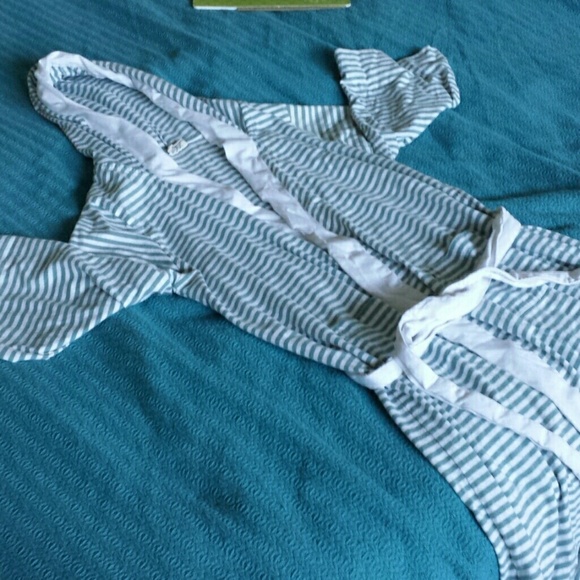 Organic cotton kimono style bath robe