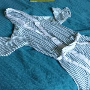 Organic cotton kimono style bath robe