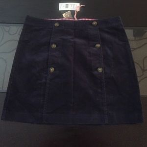 Vineyard Vines Navy Corduroy Skirt w/ Buttons
