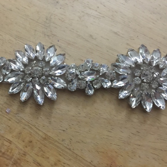 Floral Crystal Beaded Long Organza