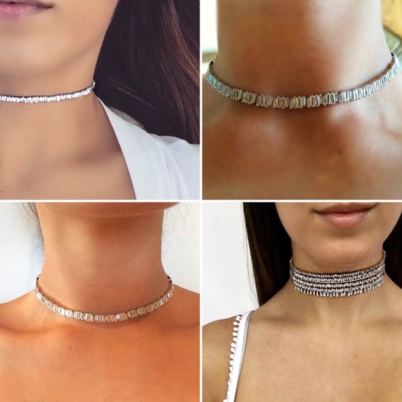 Hautecoco Jewelry - ✨SALE CZ Baguette Choker - Platinum