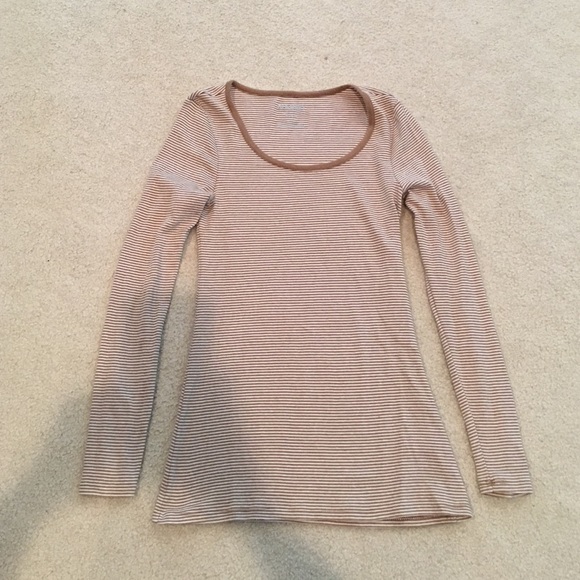 Tan and cream layering shirt