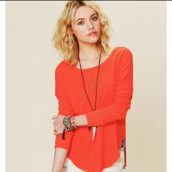 Free People Billie Jean Thermal in Cherry