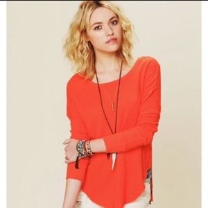 Free People Billie Jean Thermal in Cherry