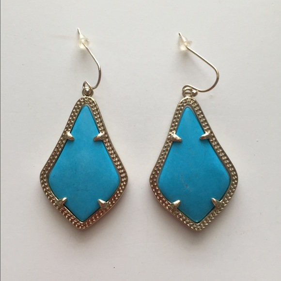 Kendra Scott Turquoise and Gold Earrings