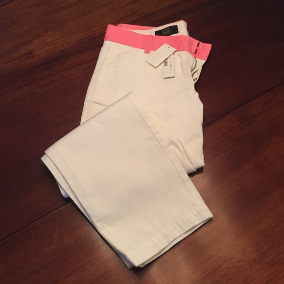 JCrew cropped white pants