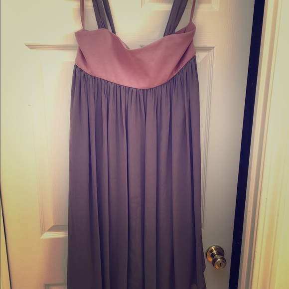 Pink and grey dress