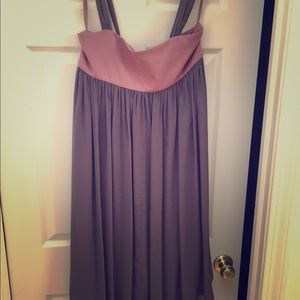 Pink and grey dress