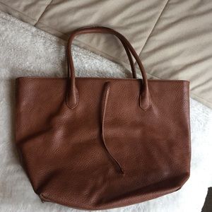 Cute Brown Faux Leather H&M Tote