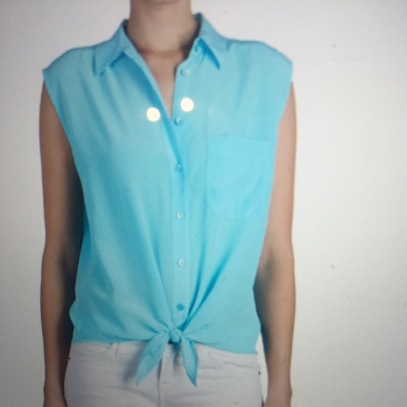 Equipment tie-front blouse