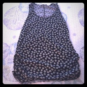 Daisy sunflower maternity tank top