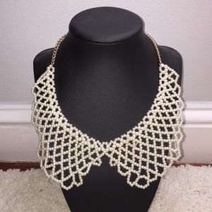 Beaded Peter Pan collar necklace